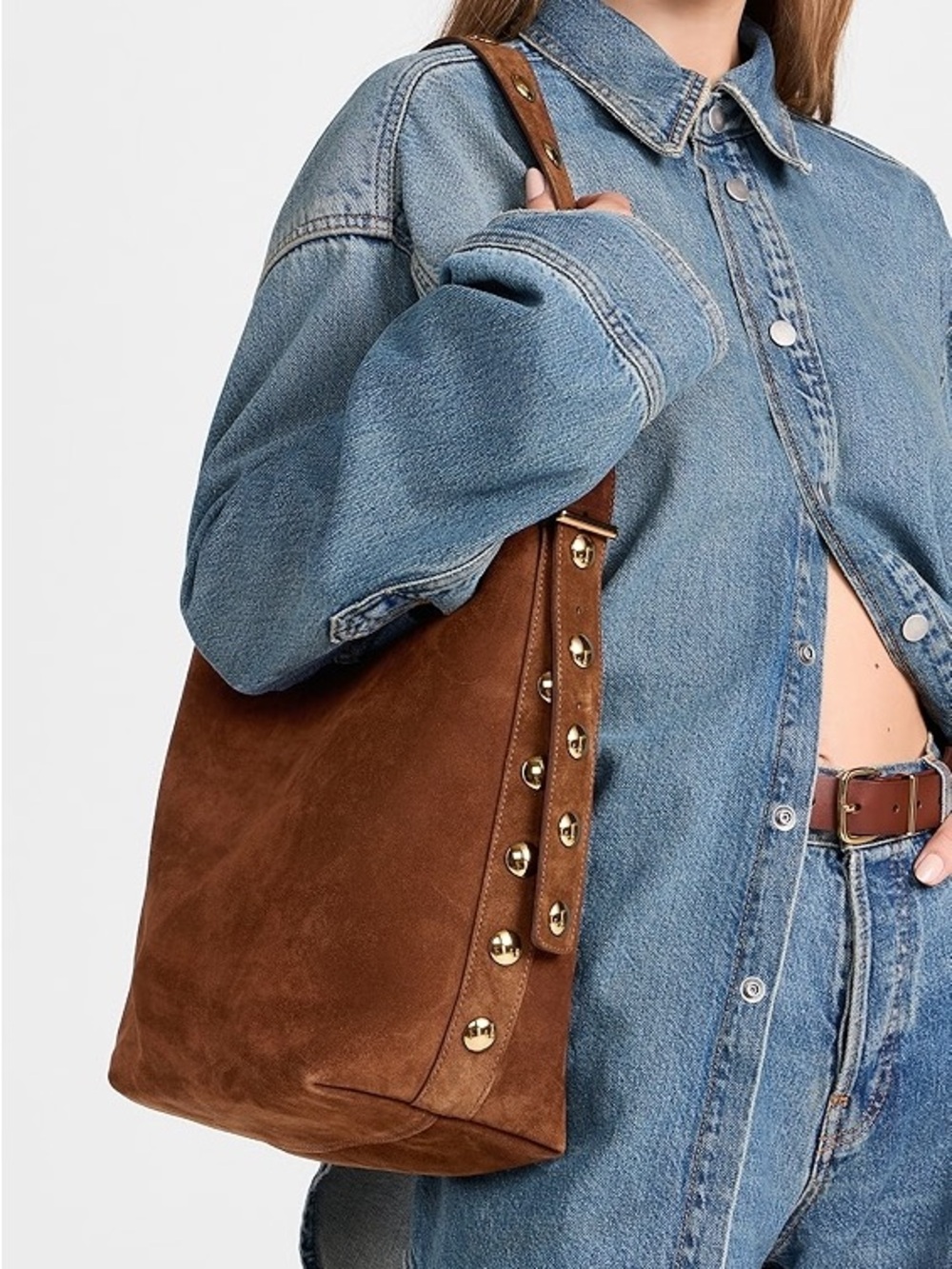 Madewell Stud Essentials Bucket Tote